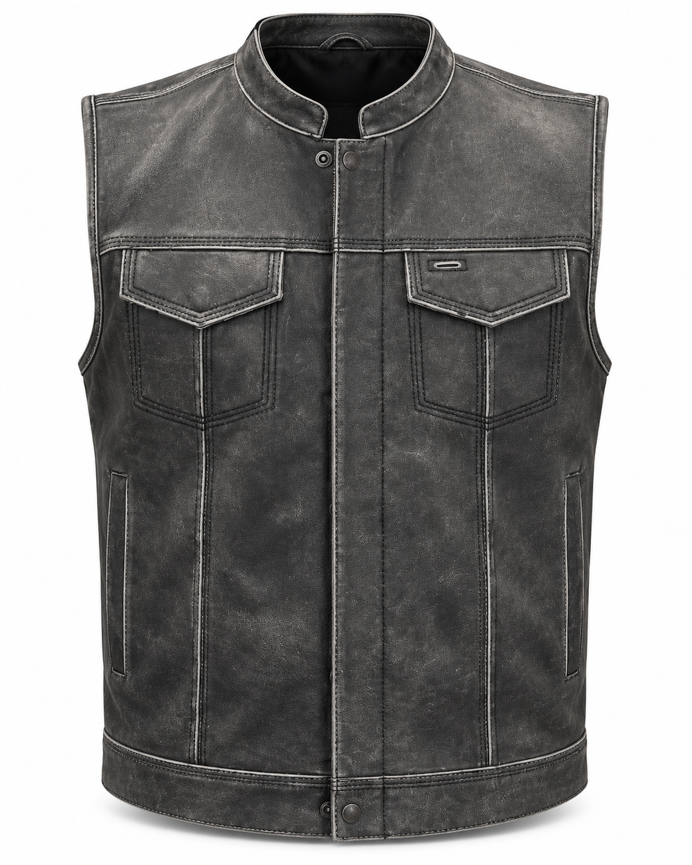 Grey Club Vest distressed