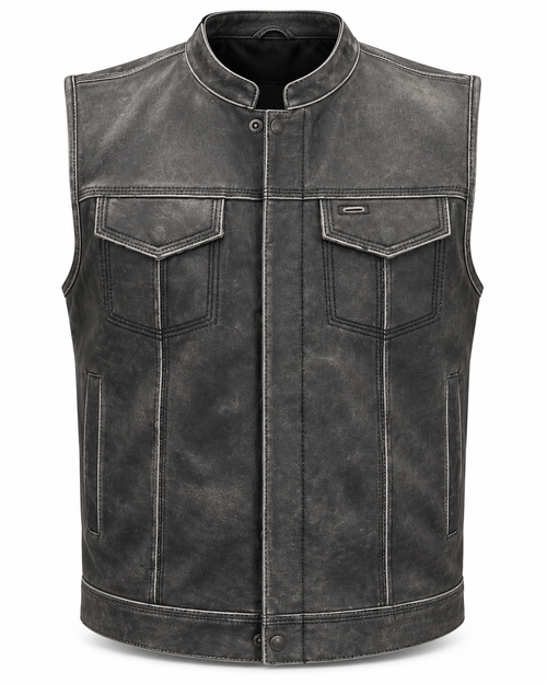 Grey Club Vest distressed
