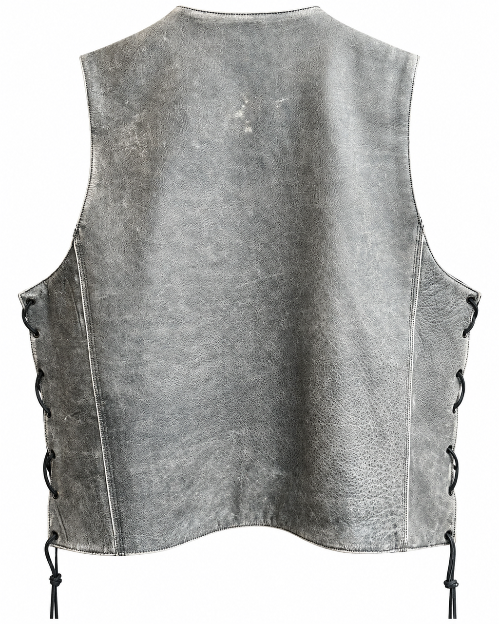 Grey Western side braid men's vest