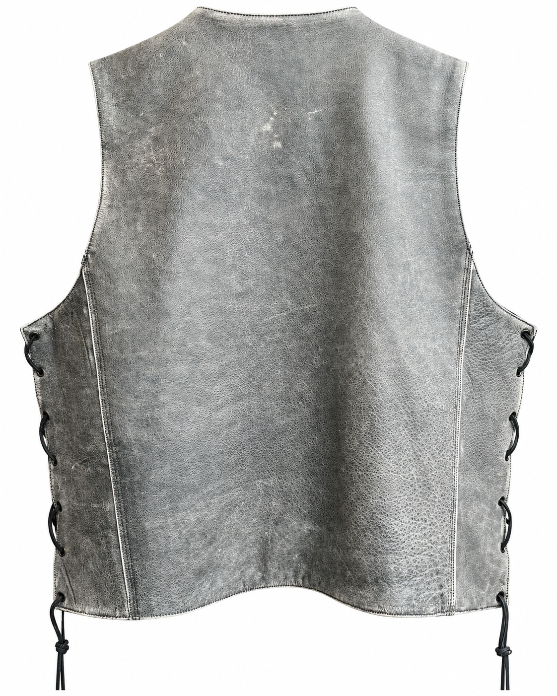 Grey Western side braid men's vest