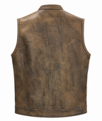 Brown Distressed Club Vest