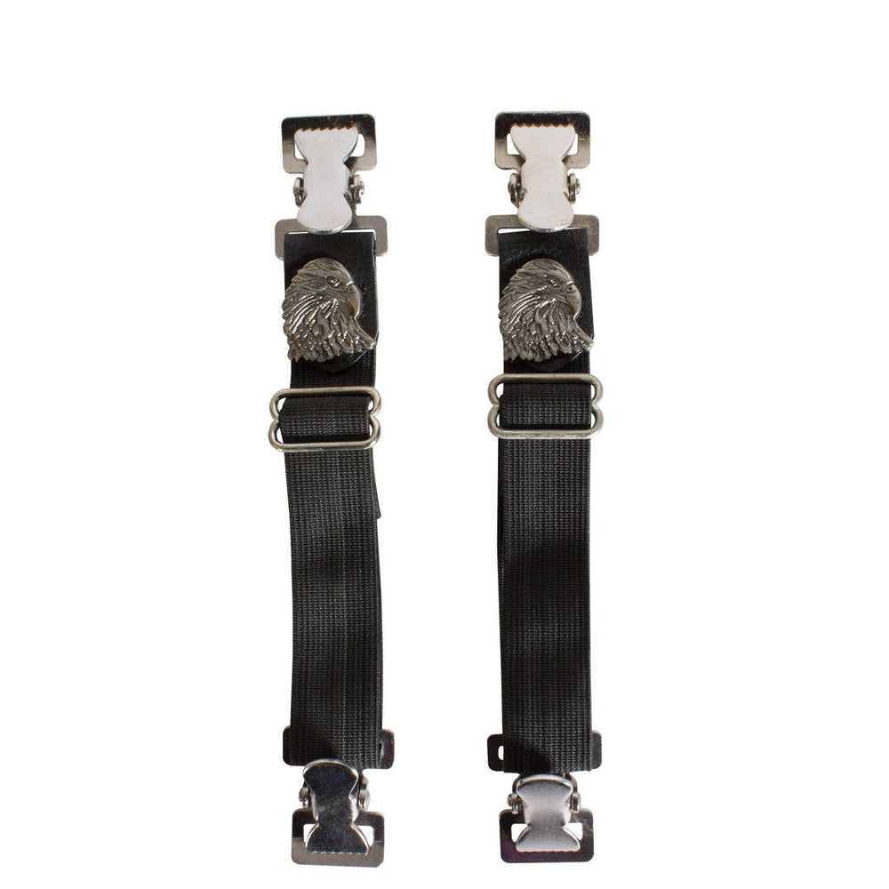 Eagle Alligator Motorcycle Boot Clips — Boot Clips, Hasbro Leather