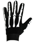 Black Skeleton Mechanic Motorcycle Gloves — Fingerless Style — Gloves, Hasbro Leather