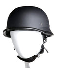 Flat Black German With Adjustable Chin Strap — Novelty Helmets, Hasbro Leather