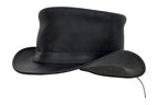 Black Leather Deadman’s Top Hat — alternate view 2, Hasbro Leather