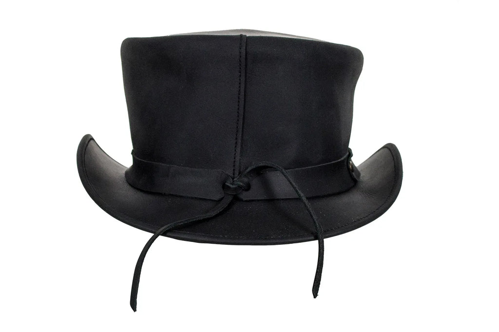 Black Leather Deadman’s Top Hat — alternate view 6, Hasbro Leather