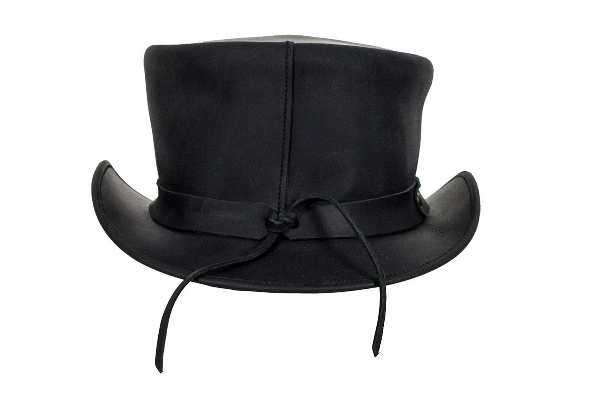 Black Leather Deadman’s Top Hat — alternate view 6, Hasbro Leather