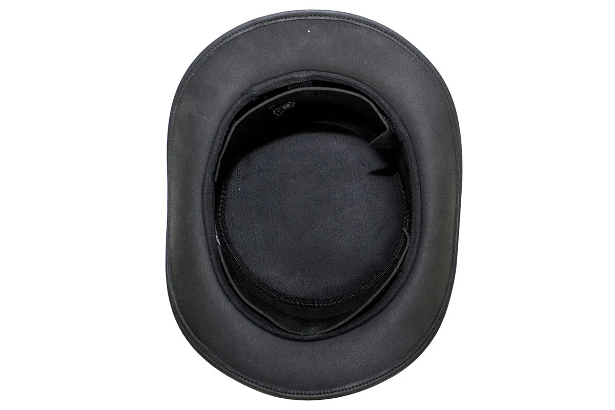 Black Leather Deadman’s Top Hat — alternate view 3, Hasbro Leather