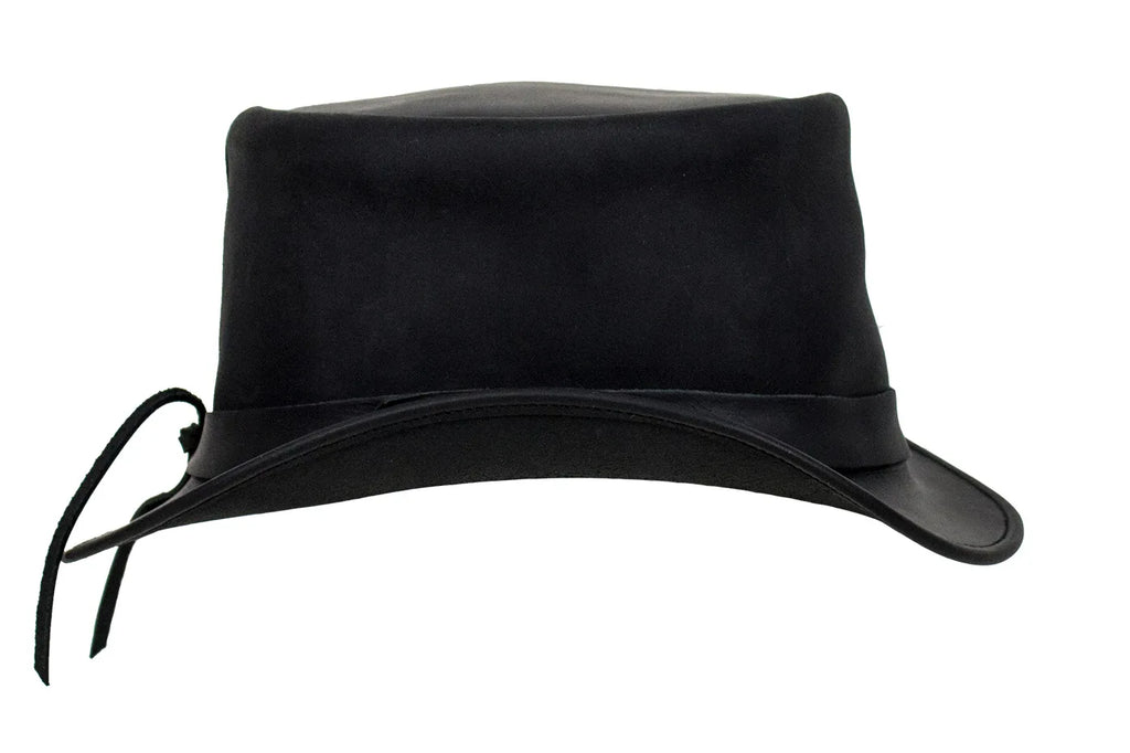 Black Leather Deadman’s Top Hat — alternate view 4, Hasbro Leather