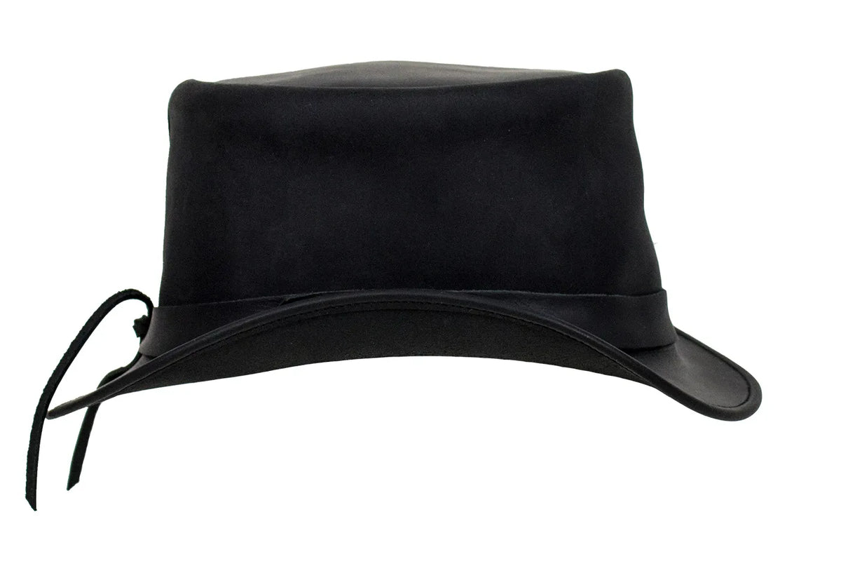 Black Leather Deadman’s Top Hat — alternate view 4, Hasbro Leather