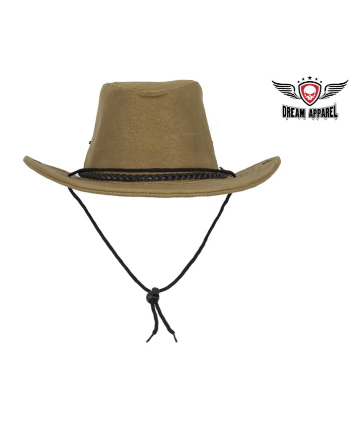 Remembrance Trail Brown Leather POW-MIA Cowboy Hat
