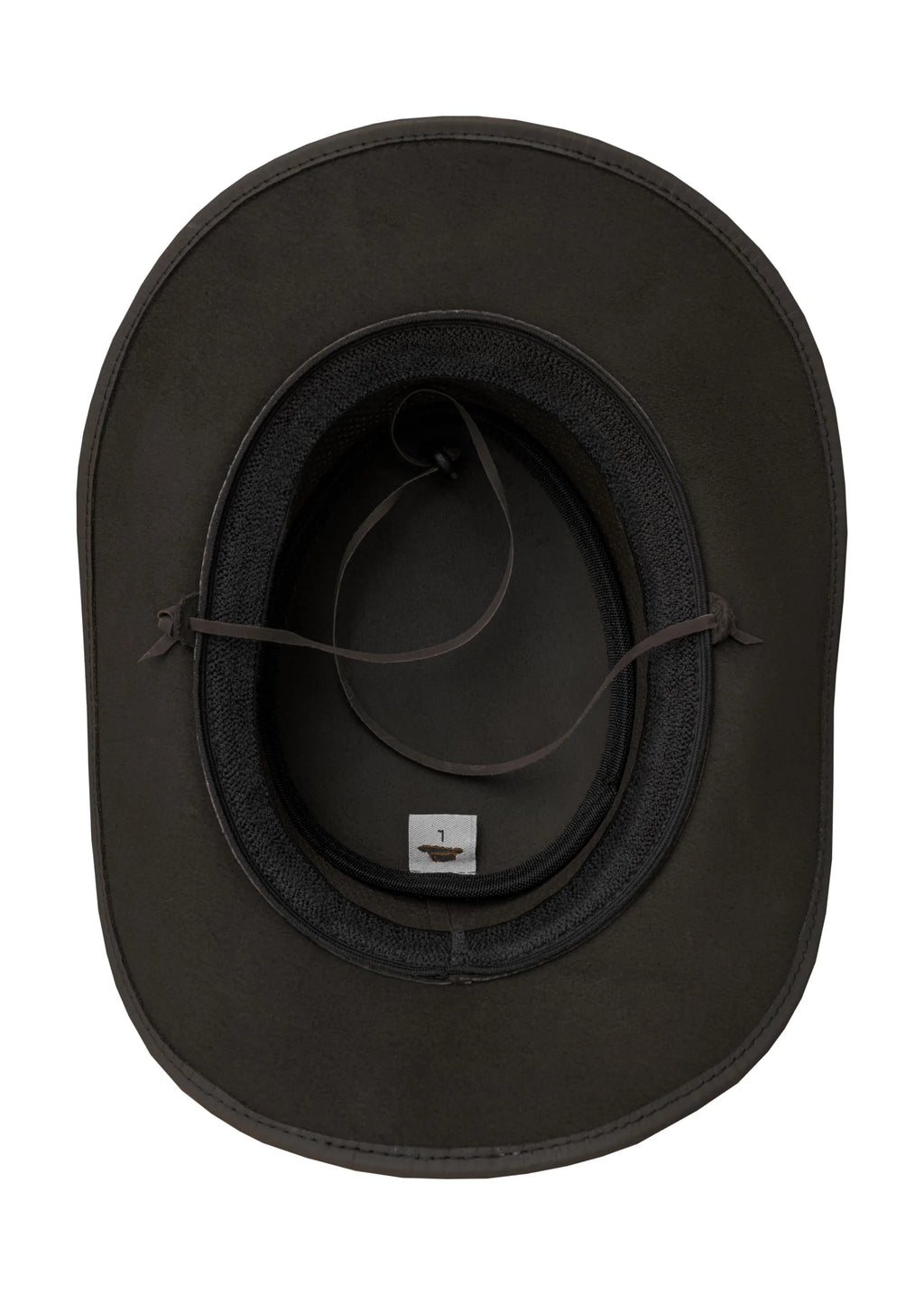 Dream Apparel Leather Cowboy Western Chocolate Brown Hat – Steampunk Wide Brim — alternate view 3, Hasbro Leather