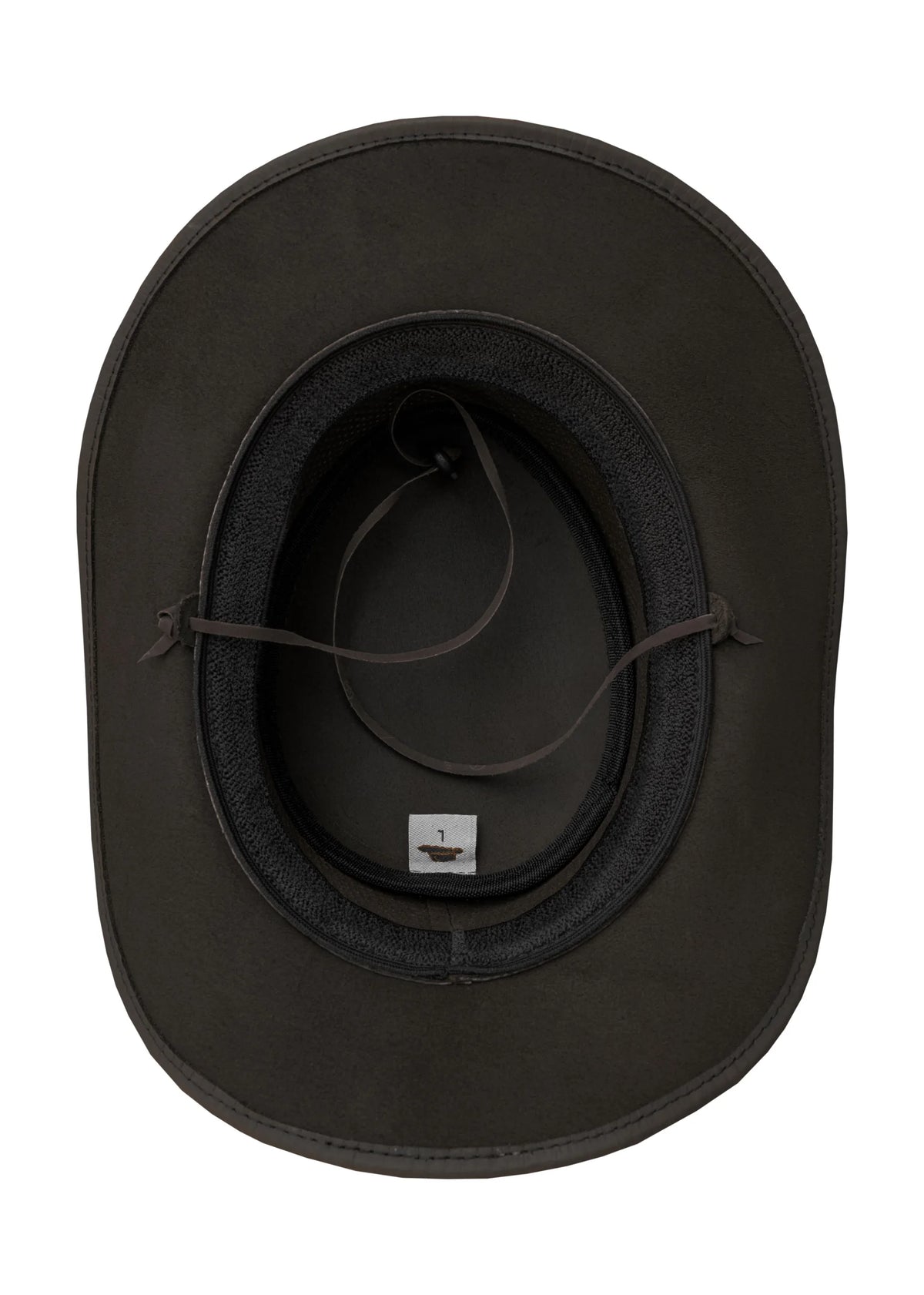 Dream Apparel Leather Cowboy Western Chocolate Brown Hat – Steampunk Wide Brim — alternate view 3, Hasbro Leather
