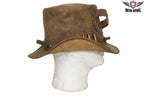 Brown Leather Deadman Top Hat — alternate view 6, Hasbro Leather