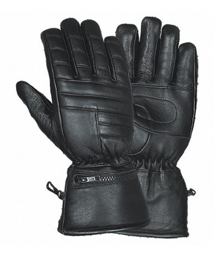 Men’s Leather Motorcycle Gauntlet Gloves HI230 — Full Wrist Coverage — Riding Gloves, Hasbro Leather