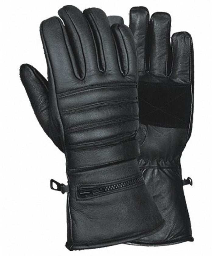 Men's Leather Gauntlet Riding Gloves HI232 — Extended Cuff Protection