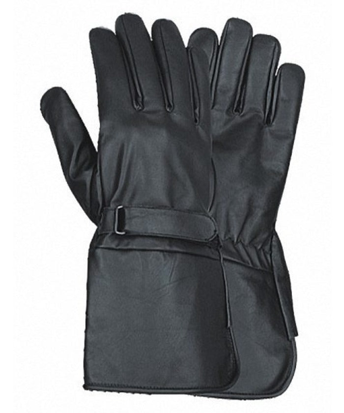 Men's Genuine Leather Gauntlet Motorcycle Gloves HI241