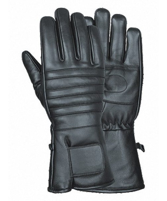Leather Motorcycle Riding Gauntlet Gloves HI268 — Riding Gloves, Hasbro Leather