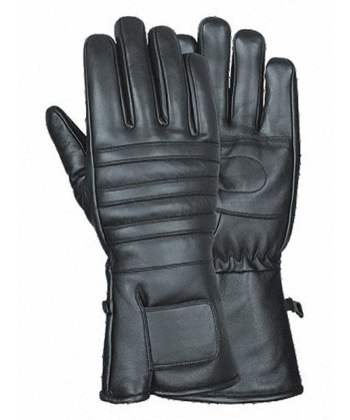 Leather Motorcycle Riding Gauntlet Gloves HI268 — Riding Gloves, Hasbro Leather