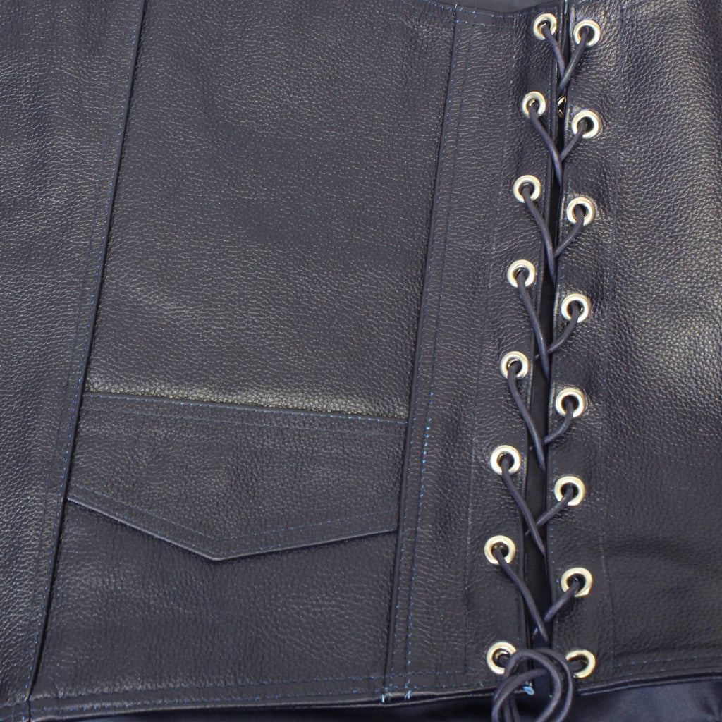 Navy Blue Knight Vest — alternate view 3, Hasbro Leather