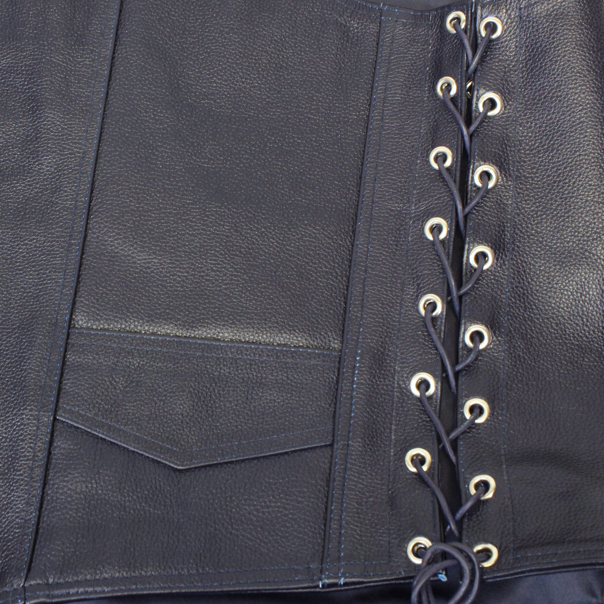 Navy Blue Knight Vest — alternate view 3, Hasbro Leather