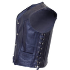 Navy Blue Knight Vest — alternate view 2, Hasbro Leather