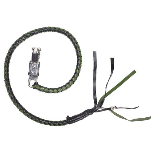 Black & Green Get Back Whip For Motorcycles — Accessories, Hasbro Leather