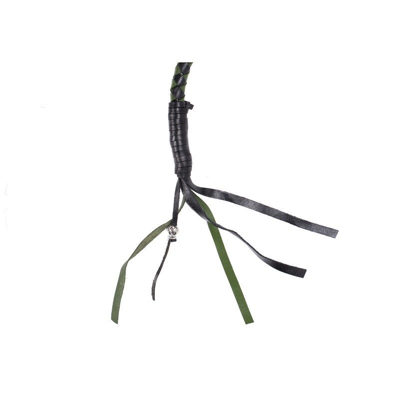 Black & Green Get Back Whip For Motorcycles — alternate view 2, Hasbro Leather