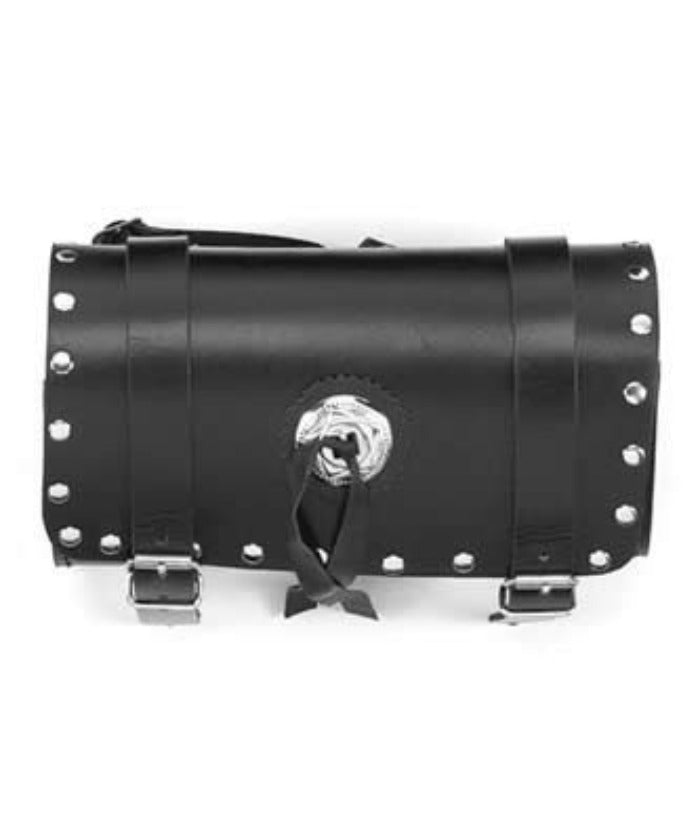 10-Inch Motorcycle Tool Bag — Compact Leather Handlebar Bag — Tool Bags, Hasbro Leather