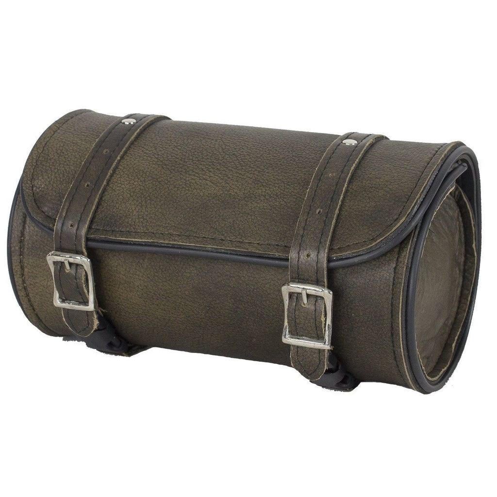 Dark Brown Leather Motorcycle Tool Bag — Tool Bags, Hasbro Leather