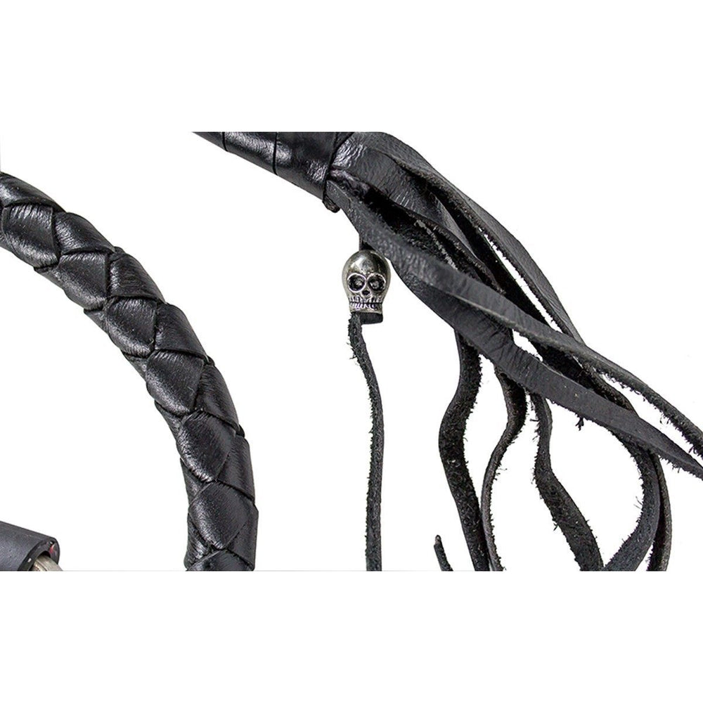 Black Get Back Whip For Motorcycles — alternate view 2, Hasbro Leather