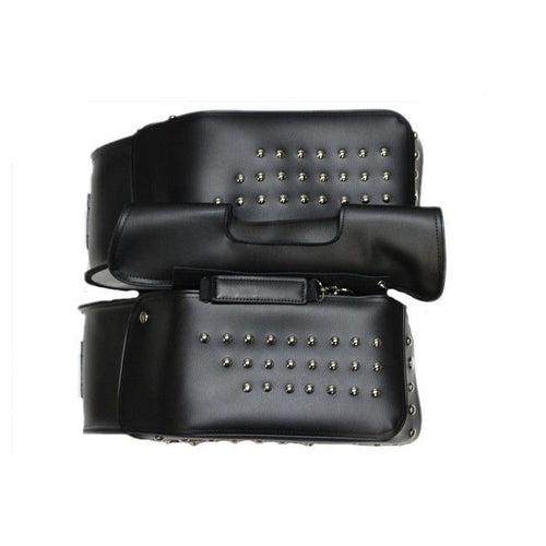 PVC Motorcycle Saddlebag With Studs — alternate view 3, Hasbro Leather