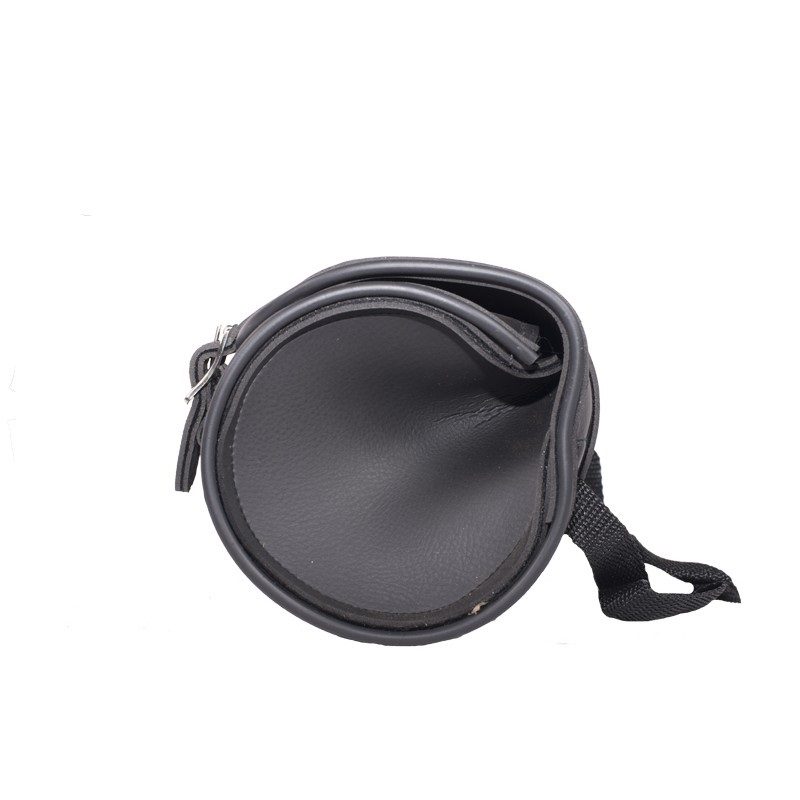 10-Inch Plain PVC Motorcycle Tool Bag With Double Roller Buckle Straps — alternate view 4, Hasbro Leather
