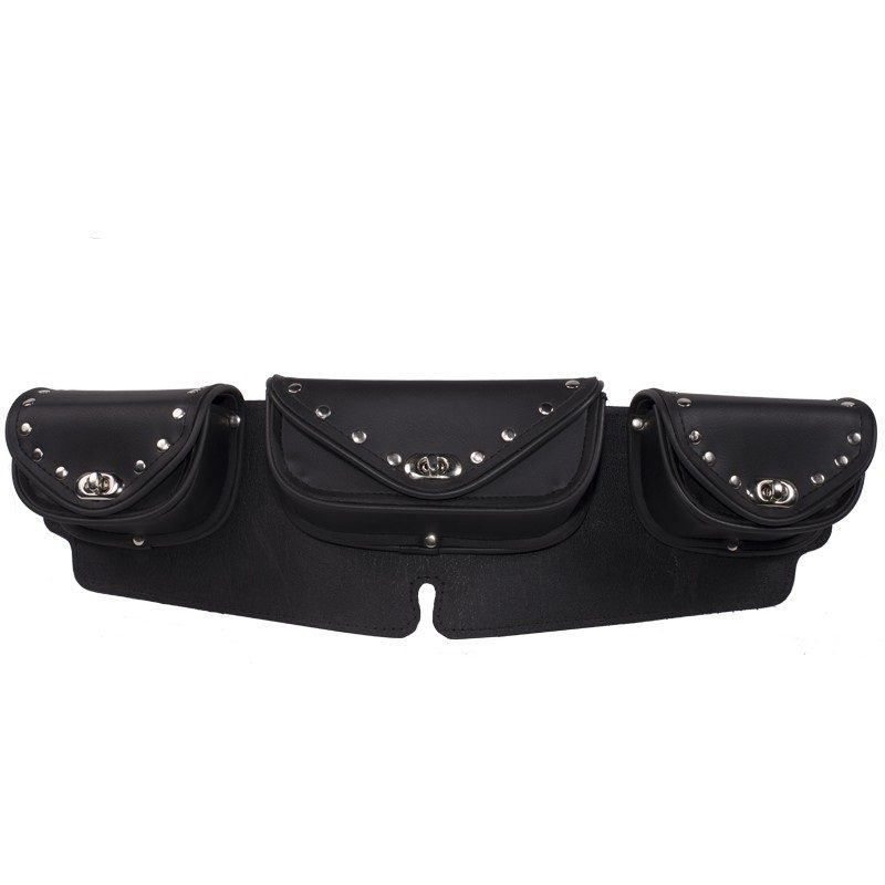 Windshield Bag With Chrome Studs — Bags, Hasbro Leather