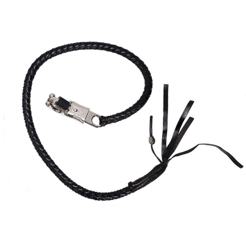 Black Get Back Motorcycle Whip — Hasbro Leather