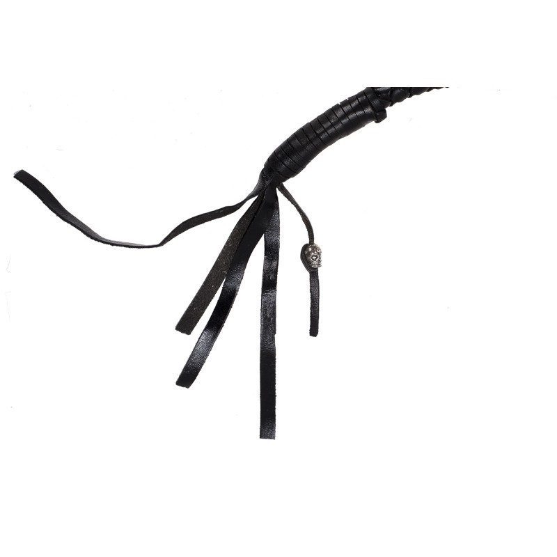 Black Get Back Motorcycle Whip — alternate view 2, Hasbro Leather