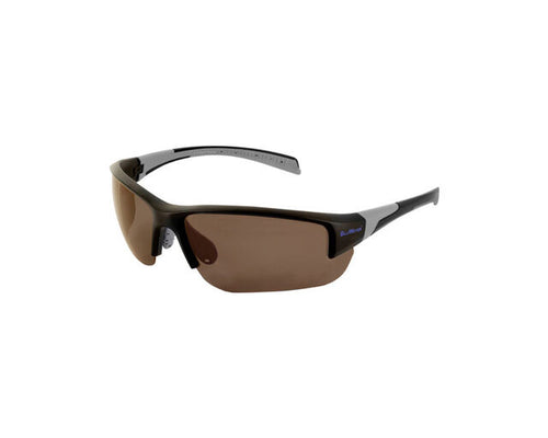 BluWater Polarized Samson 3 Black / Brown Lens eyewear from Hasbro Leather