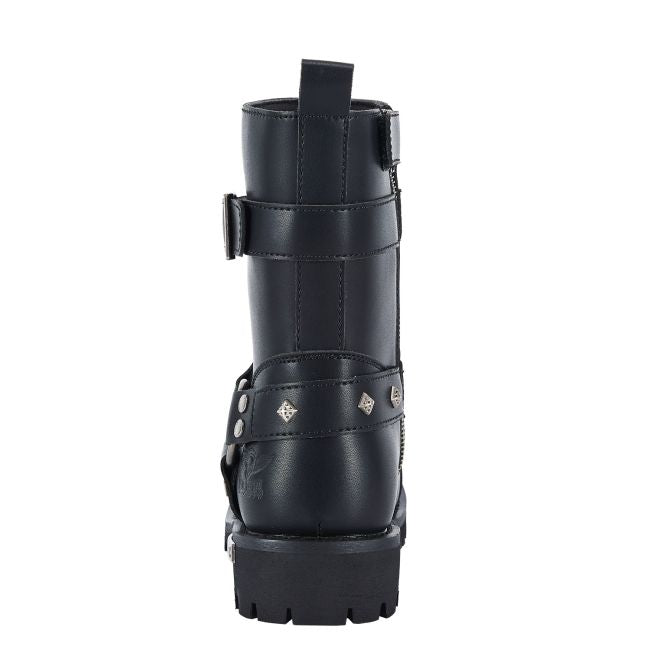 Women's Studded Harness Motorcycle Boots