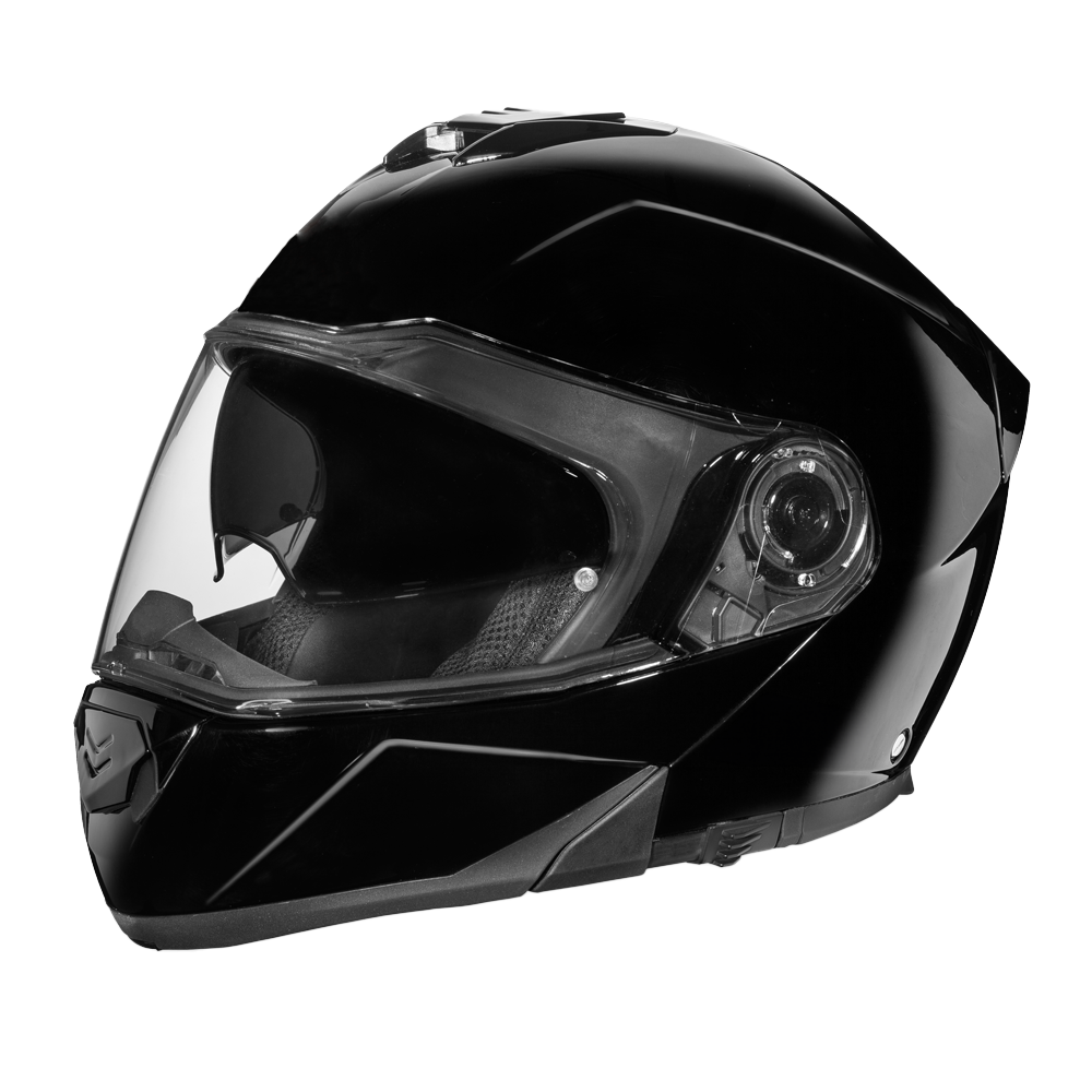 Daytona Glide – Hi-Gloss Black; DOT & ECE Approved — Motorcycle Helmets, Hasbro Leather