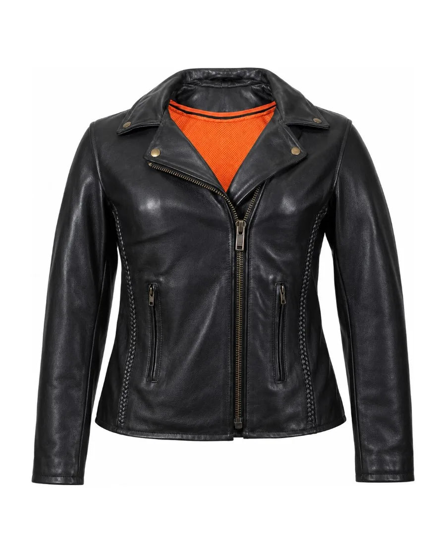 The Muse — Women's Classic Genuine Leather Motorcycle Jacket