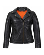 The Muse — Women's Classic Genuine Leather Motorcycle Jacket