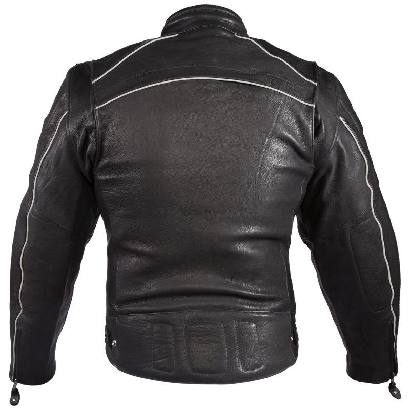 Mens Leather Jacket With Racer Collar – Hasbro Leather | Top Quality ...