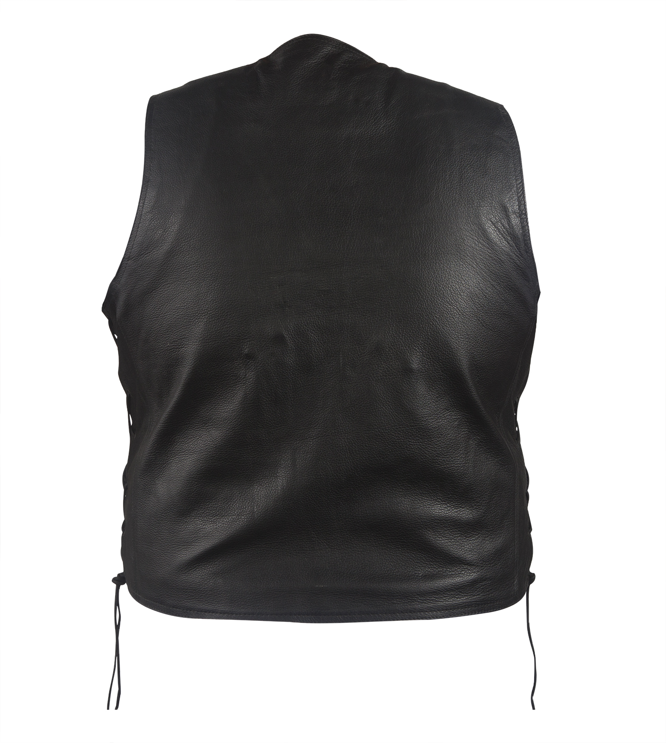 Mens Plain Leather Vest With Zipper Front – Hasbro Leather | Top ...