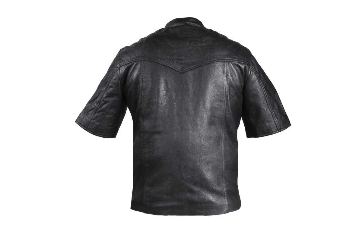 Men’s Light Weight Leather Jacket With Short Sleeves – Hasbro Leather ...