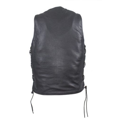 Mens Leather Vest With Concealed Carry On Both Sides – Hasbro Leather ...