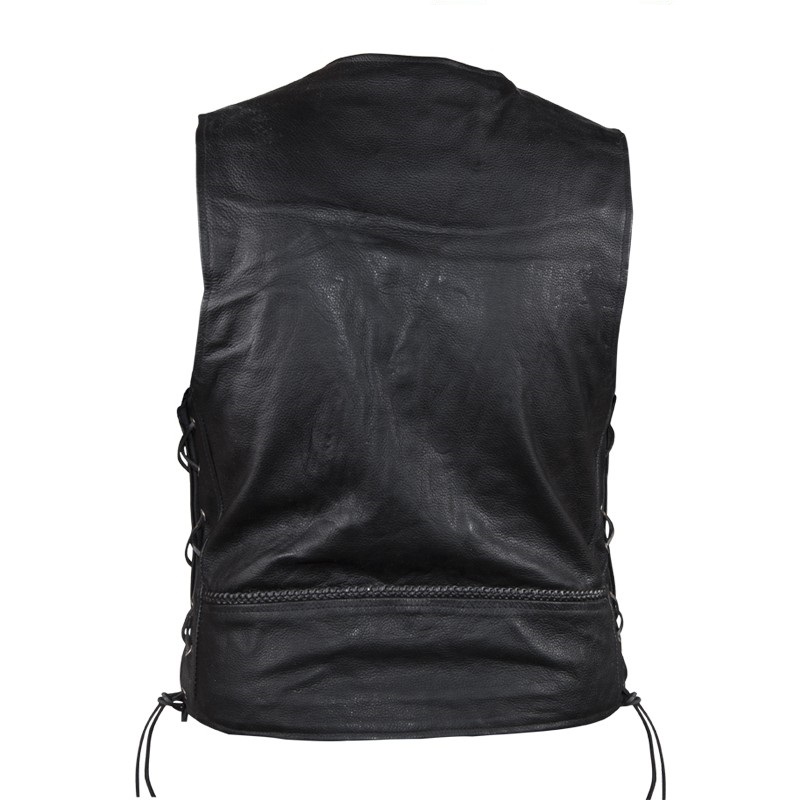 Men’s Leather Vest With Buffalo Nickel Snaps – Hasbro Leather | Top ...